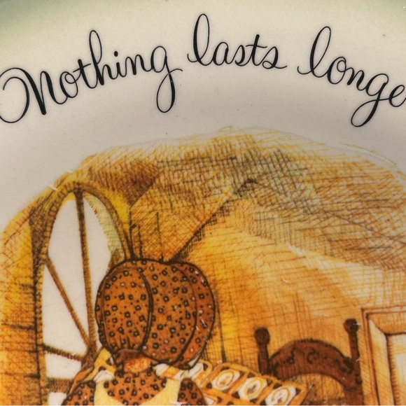 💚🌼Holly Hobbie Collector's Edition Plate - 10.25” Green Rim Vintage 1972 🌼💚 - Picture 9 of 16